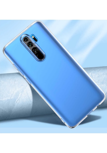 Xiaomi Redmi Note 8 Pro Kılıf Zore Kamera Korumalı Süper Silikon Renksiz