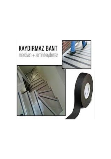 Merdiven Kaydırmaz Bant 25mm X 25mt Siyah Mk0834 Baytec