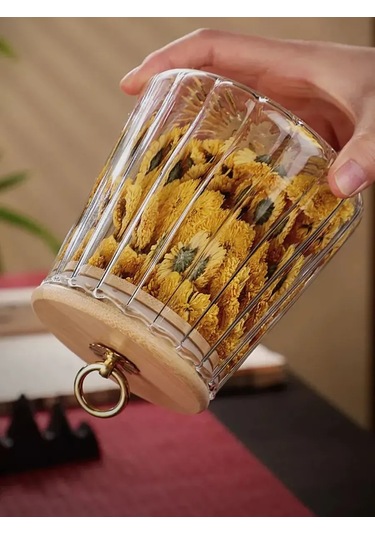 Lınmu Bambu Kapaklı Cam Kavanoz, Saklama İçin 331341142