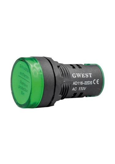 Gwest - 22mm Yeşil 110v. Sinyal Lambası - 10adet