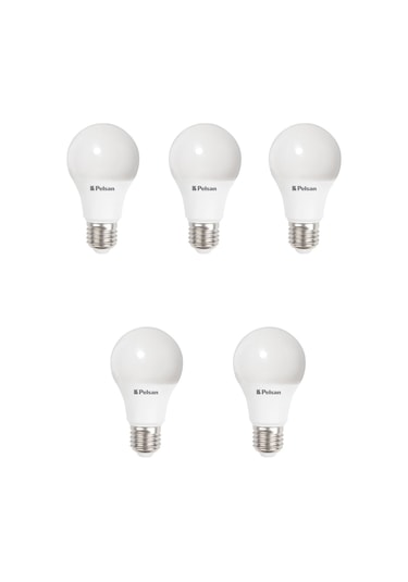 Pelsan 9W Beyaz Işık 6500K E27 Led Ampul 5'Li