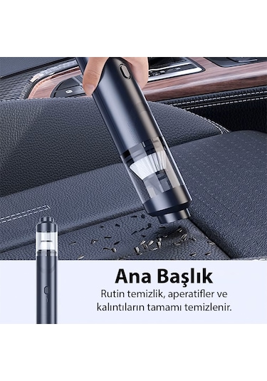 Ally Elektrikli Araç Süpürgesi - Araba Süpürgesi - Oto Süpürge - Mini Süpürge St-6675c