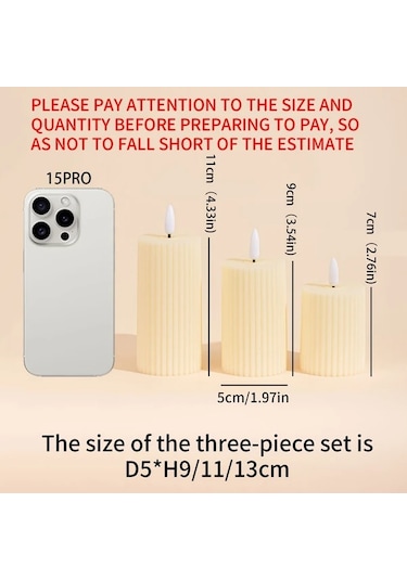 Willowhaven Dişli Mor Beyaz Led Mum, Pilsiz Alevsiz Dekor, 1 Adet 5x9cm Beyaz