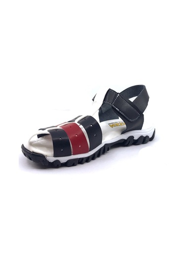 Arzen 4006 Kafesli Erkek Çocuk Sandalet Ayakkabı Laci Kırmızı