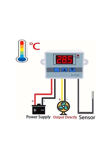 Dijital Termostat Xh-w3002 Led Ekranlı Sıcaklık Kontrol Cihazı 220v