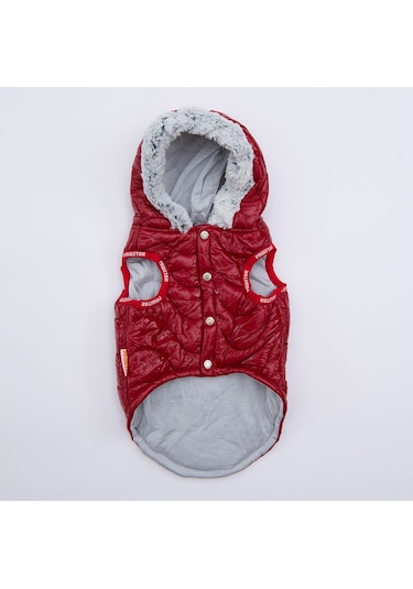 Pawstar Kırmızı Light Wave Anorak Yelek Köpek Yeleği