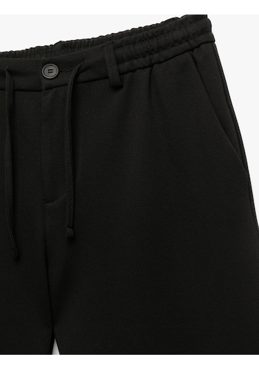 Koton Beli Bağcıklı Düğmeli Pike Kumaş Cep Detaylı Duble Paça Slim Fit Pantolon Siyah 6wam40012hk Siyah Koton Beli Bağcıklı Düğmeli Pike Kumaş Cep Detaylı Duble Paça Slim Fit Pantolon Siyah 6wam40012hk Siyah
