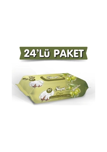 Zeytinyağlı Islak Havlu 24X90'Lı 24 Paket 2160 Yaprak