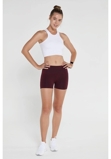 Jerf Aruba Toparlayıcı Mini Şort Bordo