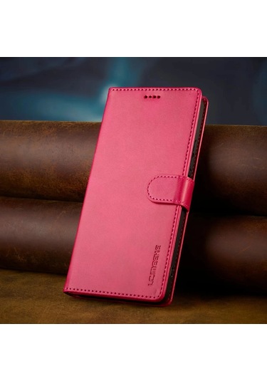Aierkeba Deri Flip Cüzdan Kapak Samsung Galaxy A55 A35 A25 A15 A34 A54 A33 A53 A23 A13 A24 A14 A16 A36 A06 A56 A05s A52 A32 Diğerrose Red Rose Red