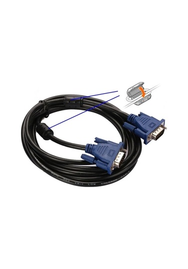 1.5 M VGA Görüntü Kablosu 1.5 Metre Monitör Kablosu VGA Kablo