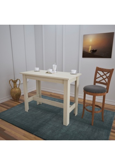 Pasific Home Barra Bar Masası Yüksek Yemek Masası, Meşe, 120x60