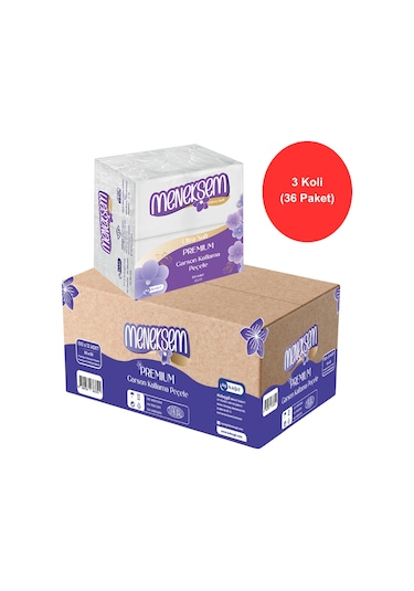 Menekşem Premium Garson Katlama Peçete 33x33 Cm 80 Li X 36 Paket, Toplam 2880 Adet, 2 Katlı
