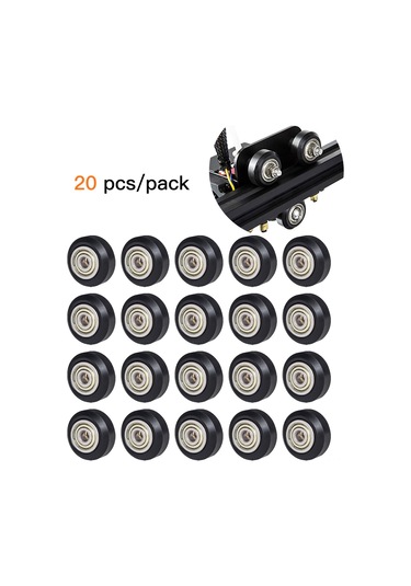 Geekyou 20 Adet Pom Delrin Kayar Çark, 24mm Dış Çap, 625zz Rulmanlı, 3d Yazıcı Parçası, Dayanıklı