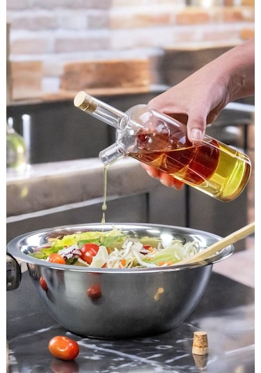 Morponi Çift Hazneli Cam Yağdanlık & Sirkelik 260 Ml Zarif Tasarım Şeffaf