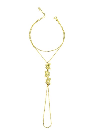 18k Altın Kaplamalı 925 Ayar Gümüş Sıra Kelebekler Şahmeran - 45100602 Altın