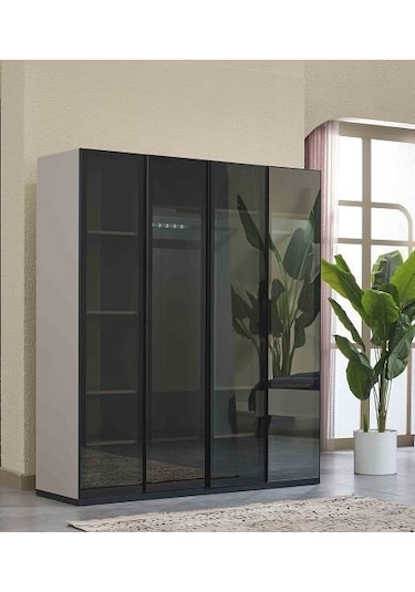 Dolap Urlu Roma 90434 Model Gardrop 4 Cam Kapılı Kalite Malzeme El Yapım