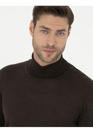 Pierre Cardin Erkek Kahverengi Triko Kazak 50270052-vr029 Kahverengi