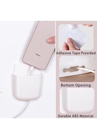 Geekyou 5 Adet Duvar Tipi Pp Depolama Kutusu, Ev Aletleri Kumandasını Ve Telefonu Tutar, Şarj Delikli, Dayanıklı, Evde Kullanım İçin Çok Renkli