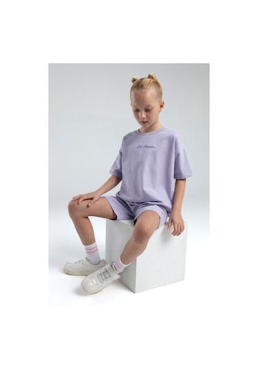 Rolypoly Kız Çocuk Mor Bermuda Takım 5274-47592 Mor