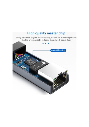 Usb 3.0 Am - Rj45 Gigabit Adaptör Kablosu, Uzunluk: 20 Cm