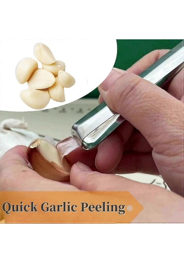 4 Adet Paslanmaz Çelik Sarımsak Soyucu - Sarımsak Soyma Klipsleri Çok Renkli