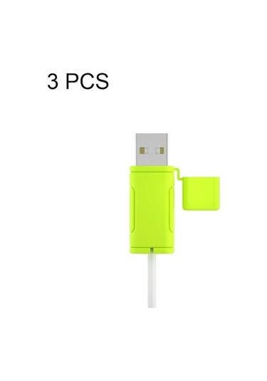 Rogfer İçin 3 Adet Yumuşak Yıkanabilir Veri Kablosu Silikon Kılıf, Özellikler: Usb Hardal Yeşili