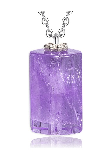 Sertifikalı Doğal Ametist Taşı Doğal Taş Kolye Küpe Seti Çok Renkli