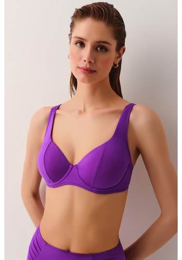 Suwen Balenli Bikini Üst Sbn25950c099 Menekşe Moru