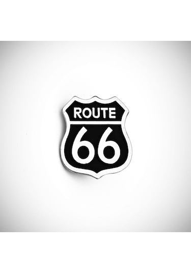 Route 66 Motorcu Rozet Gümüş
