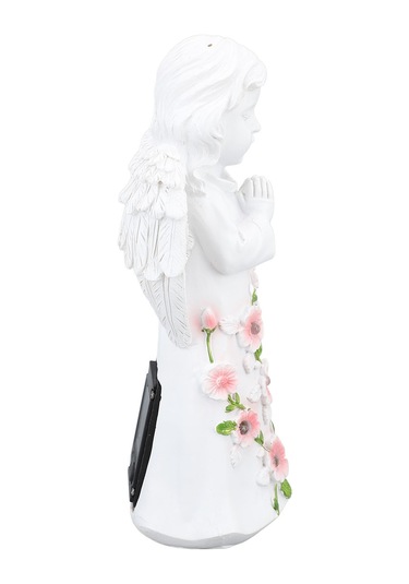 Yunboo Güneş Enerjili Reçine Melek Heykeli: Dış Mekan Bahçe Dekorasyonu, Su Geçirmez Isı Işığı, Gündüz Şarjlı Akşam Otomatik Açılır