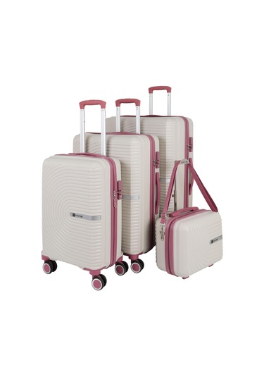 Mçs Polipropilen 4lü Valiz Seti V374 S24sy1000083-set 00434 Kemik/koyu Pudra