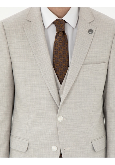 Pierre Cardin Erkek Bej Takım Elbise 50303602-vr011 Bej