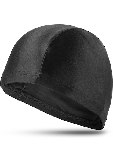 2 Adet Siyah Likralı Bez Bone Havuz Bonesi Deniz Yüzücü Bonesi Siyah