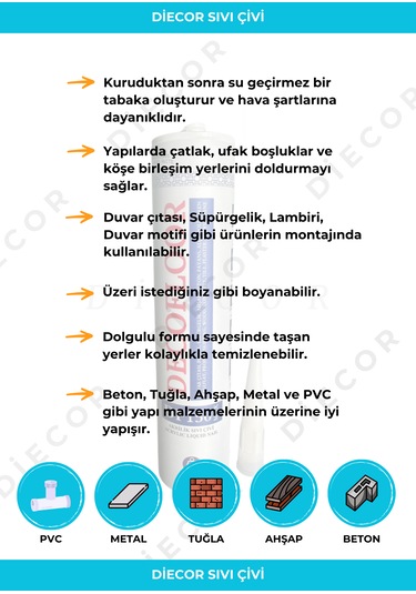 Silikon Tabancası + 500g Sıvı Çivi Montaj Ve Onarım Kiti