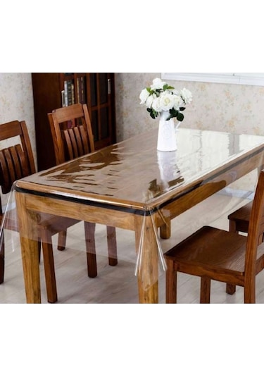 Şeffaf İnce Masa Örtüsü 4-6-8-10-12 Kişilik 0,12 Mikron