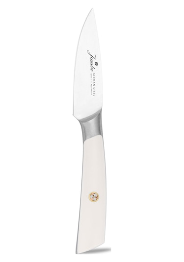 Jumbo Katana Standlı 6 Parça Beyaz Bıçak Seti Şeffaf