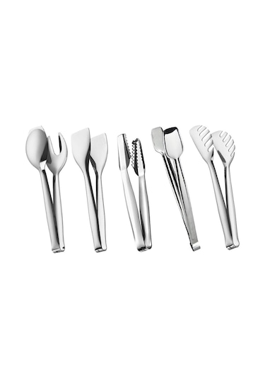 Nehir 5 Parça Çelik Servis Maşa Seti