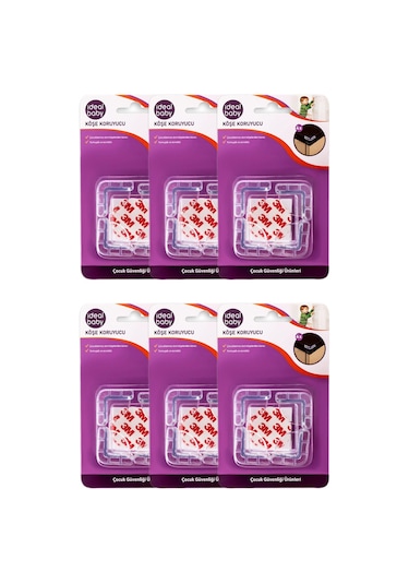 İdeal Baby 6 Paket Köşe Koruyucu Çok Renkli
