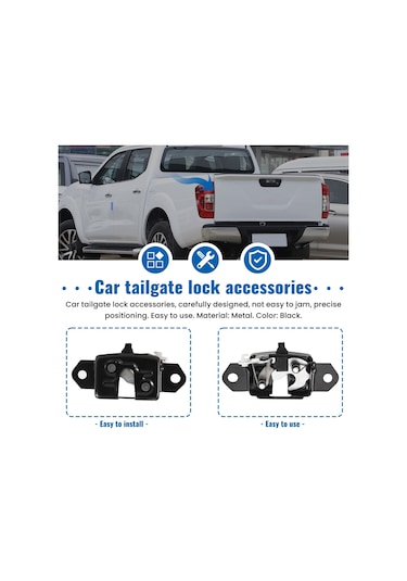 1 Adet Siyah Araba Bagaj Kapağı Kilidi Arka Kapı Kilidi Nissan Navara D40 İçin