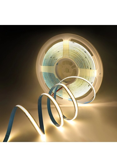 Epistar Dc 12v 24v Cob Led Şerit 320leds/m Yüksek Yoğunluklu Ra90 Çok Renkli Esnek Işık Şeridi Whıte 5msıcak Beyaz Sıcak Beyaz