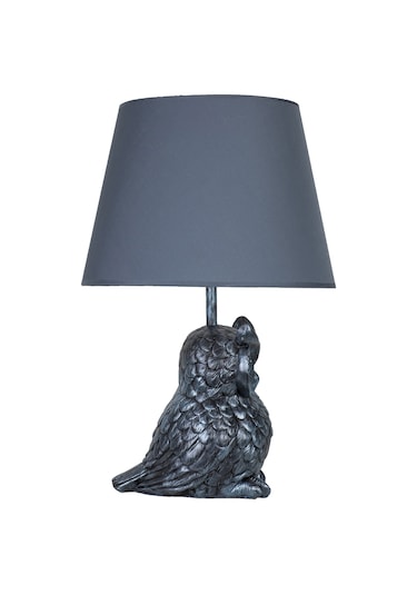 Qdec Modern Dizayn Baykuş Abajur Turkuaz Lacivert Diğer