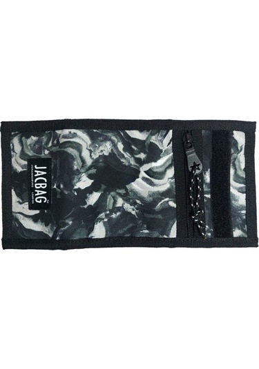 Jacbag Dumanlı Gri/siyah Cırtlı Cüzdan/kartlık - Erkek Çocuk Ve Yetişkin Çok Renkli