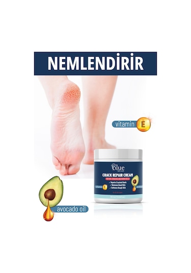 Blue Skin Care Ayak, Topuk, Çatlak, Mantar, Koku, Ve Diyabetik Yaralar Için Beyazlatıcı Etki Bakım Kremi