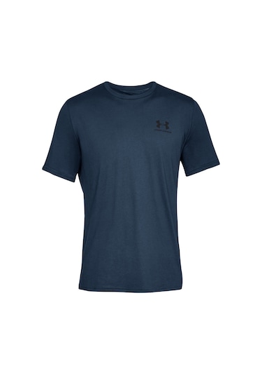 Under Armour Erkek Ua Sportstyle Left Chest Kısa Kollu Tişört 1326799-408 Lacivert
