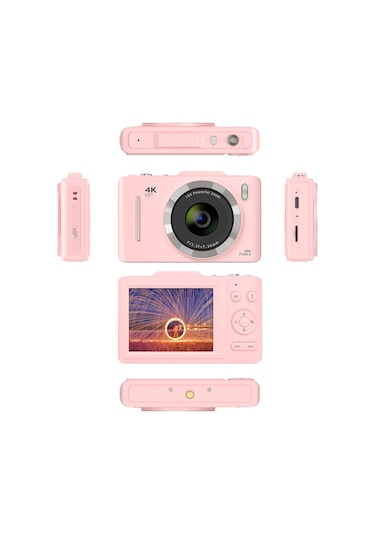 4k Dijital Kamera Taşınabilir Dijital Video Kamera 48mp 2.8 İnç Ips Ekran16x Zoom