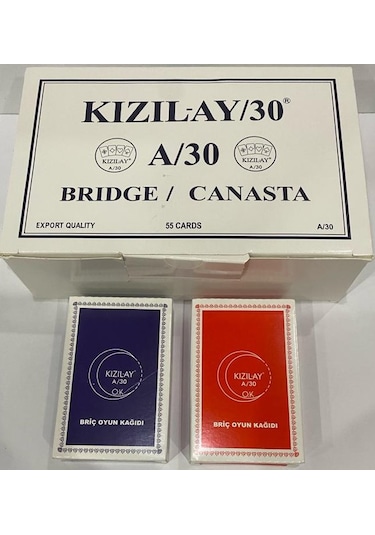 Kızılay A/30 İskambil Poker Briç Pişti Oyun Kağıdı 12 Ad