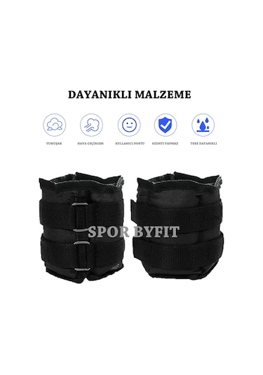 2,5 Kg Siyah Deluxe Comfort El Ayak Ağırlığı Siyah