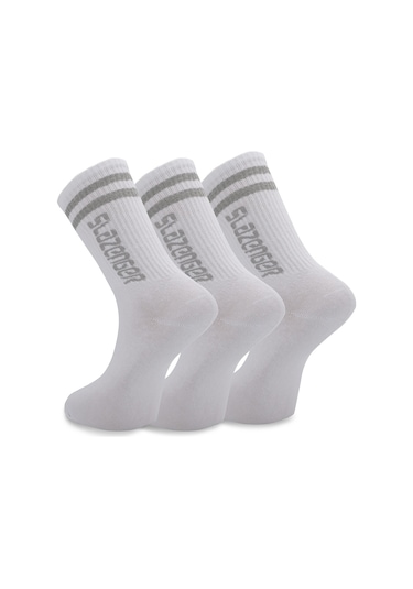 Slazenger JINN 3 lü Erkek Spor Beyaz Çorap
