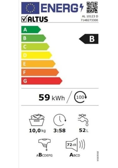 Altus AL 10123 D 1200 Devir 10 KG Çamaşır Makinesi
